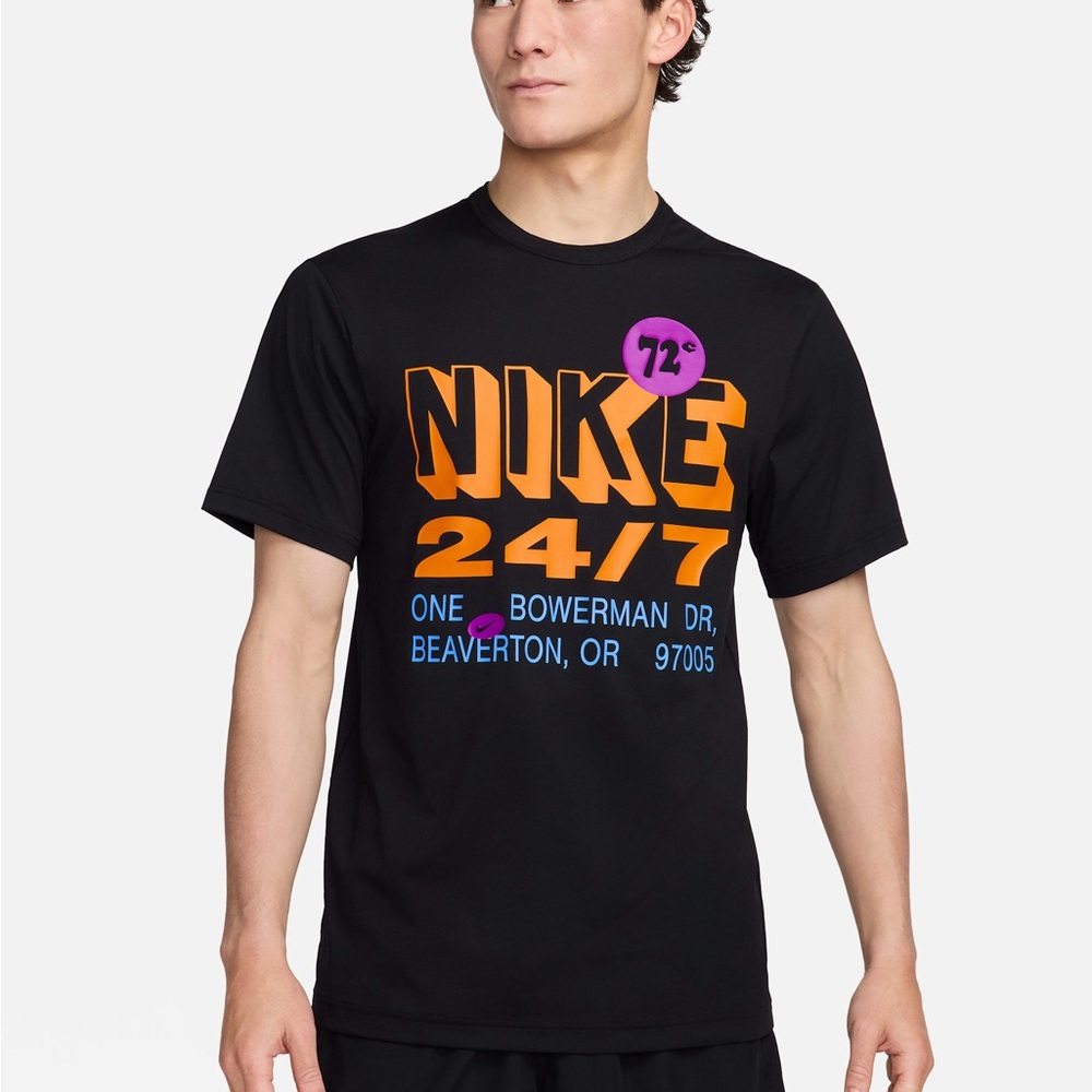 NWT Nike 24/7 Training Dri-Fit Hyverse UV Short Sleeve Graphic T-shirt Men's Top